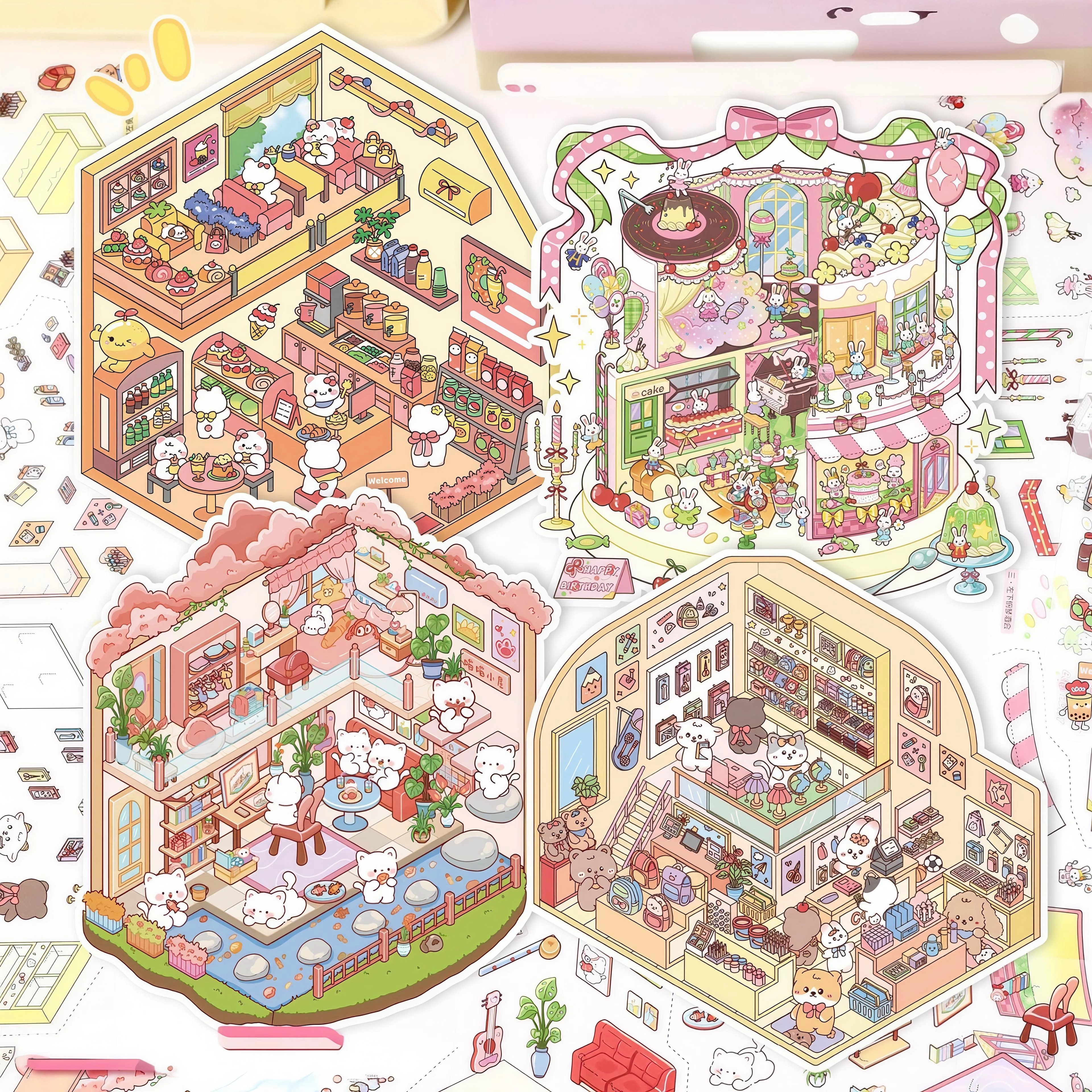 #B017, Whisker & Whimsy 3D Sticker, Beginner Friendly