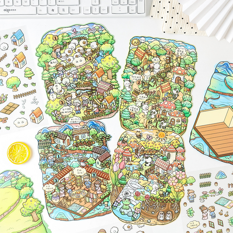 #L004, Fairy Tale Memoir 3D Sticker, Level Up