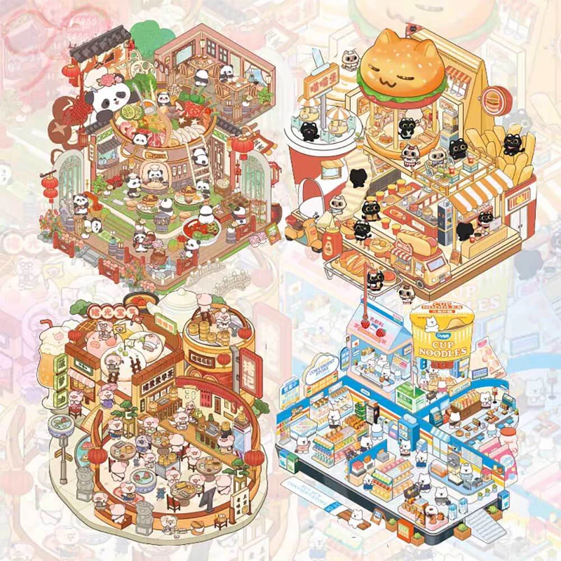 #L022, Delicious Restaurant 3D Sticker, Level Up