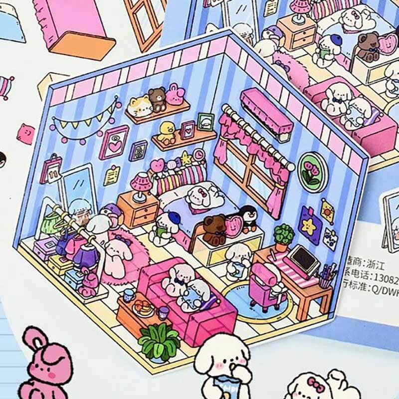 #B022, Roomful of Wonder 3D Sticker, Beginner Friendly