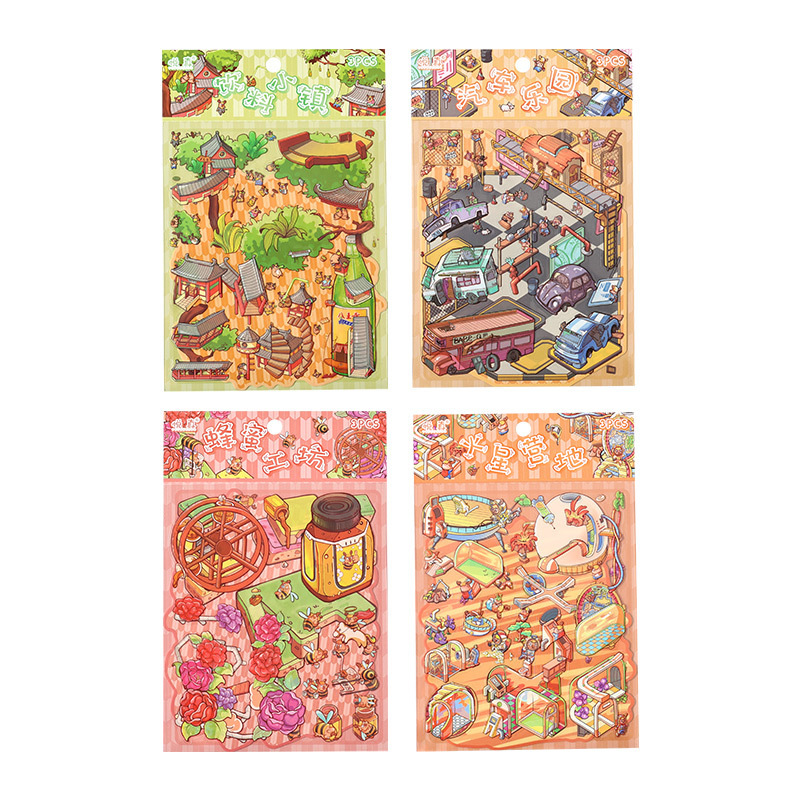 #B007, Urban Escape DIY Sticker, Beginner Friendly