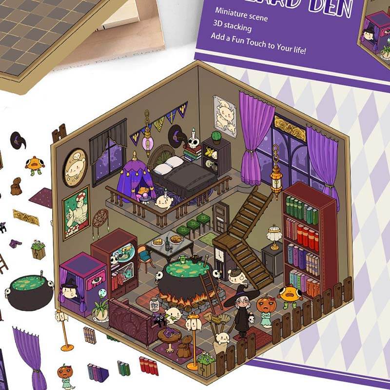 #B018, Adventure & Imagination Hub 3D Sticker, Beginner Friendly