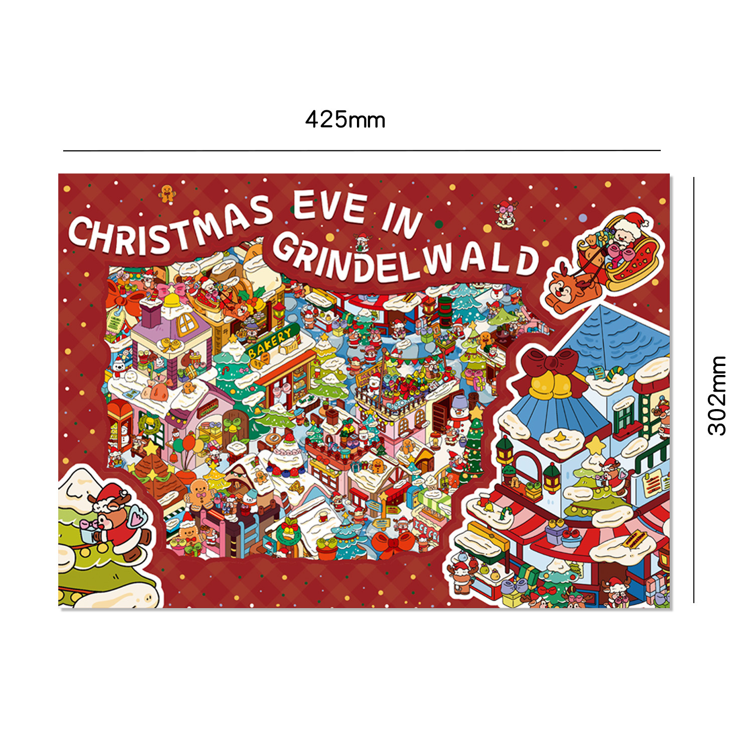 #M001, Christmas Eve in Grindelwald 3D Sticker