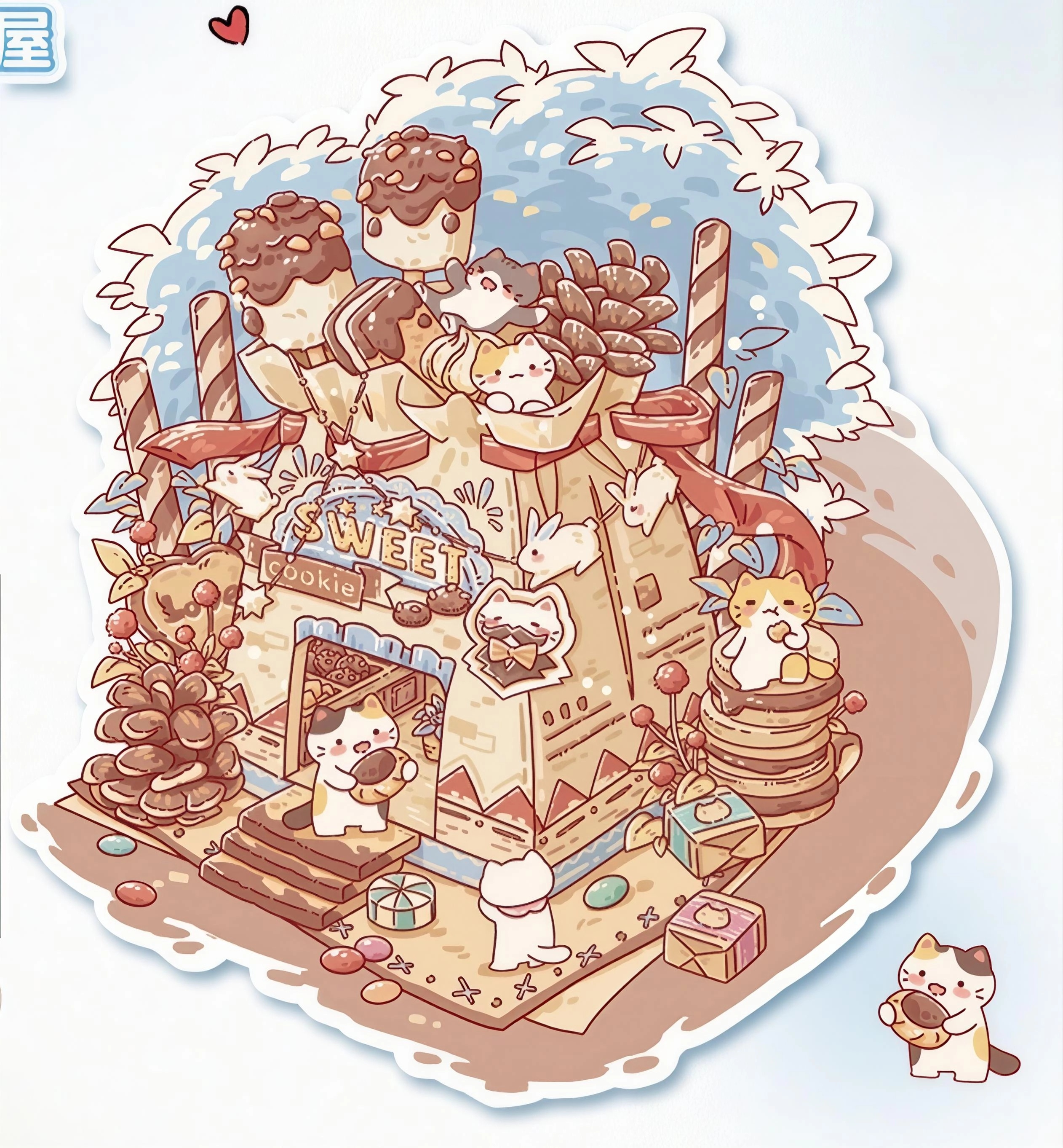 #B013, Cozy Kitchen Collection 3D Sticker, Beginner Friendly