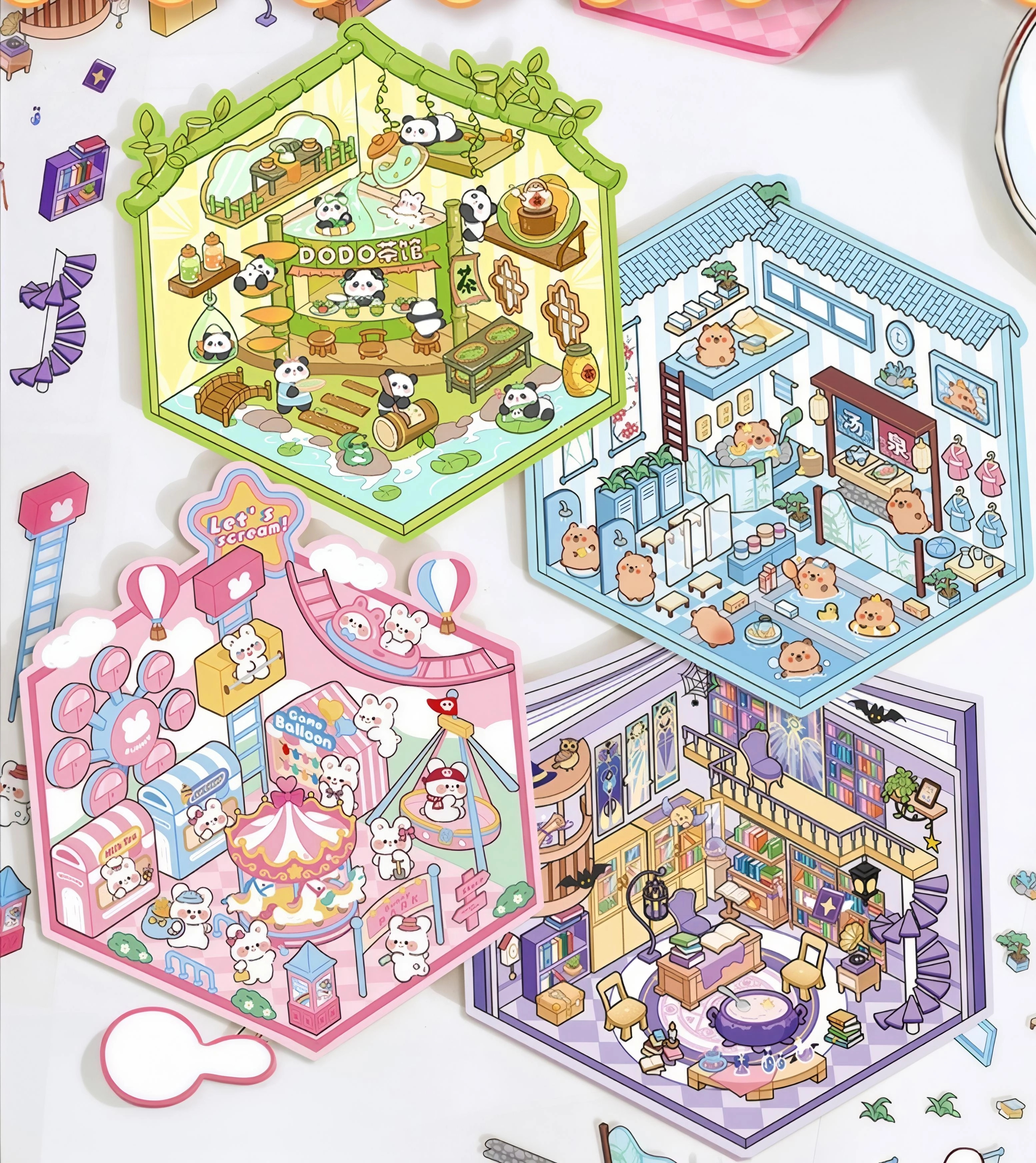 #B020, Whimsy World Wonders 3D Sticker, Beginner Friendly