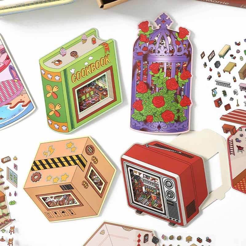 #B028, Nostalgic Chronicles 3D Sticker, Beginner Friendly