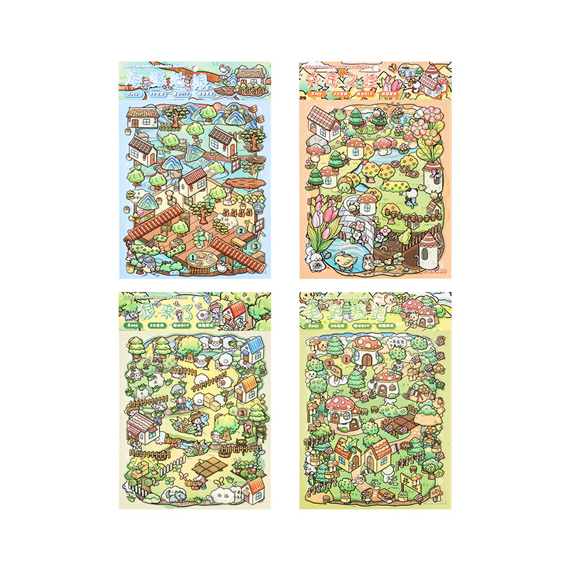 #L004, Fairy Tale Memoir 3D Sticker, Level Up