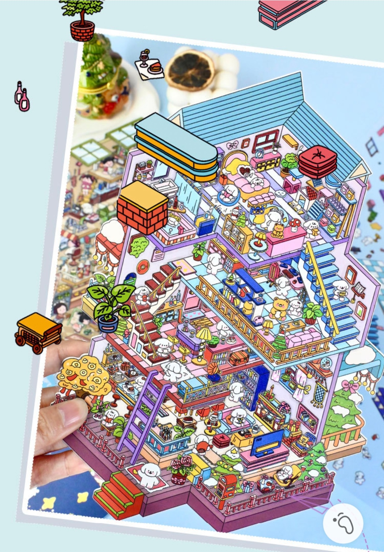 #L010, Time House 3D Sticker, Level Up