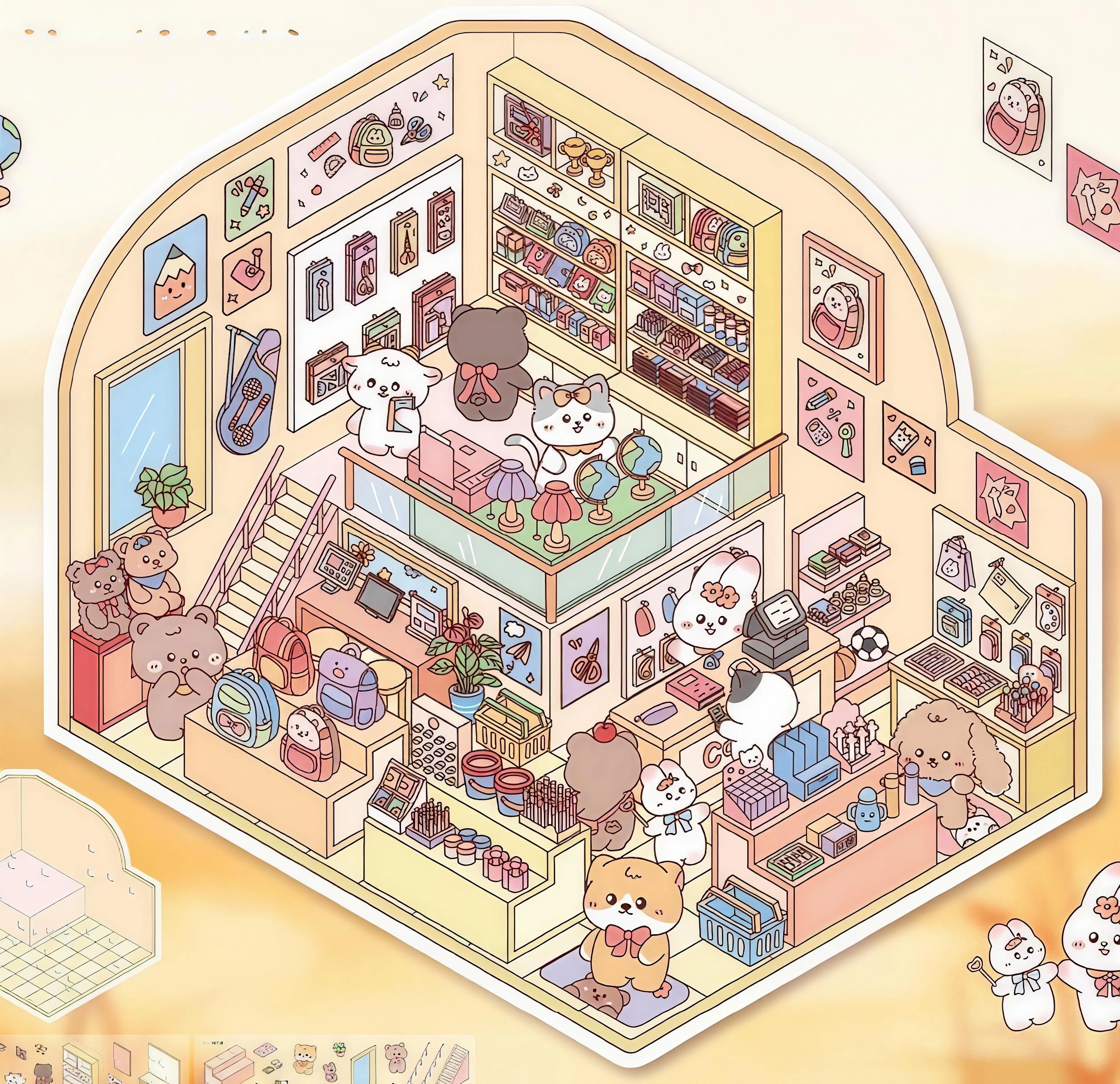 #B017, Whisker & Whimsy 3D Sticker, Beginner Friendly