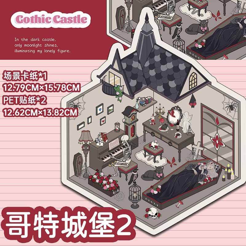 #B015, Enchanted Fantasy Realms3D Sticker, Beginner Friendly