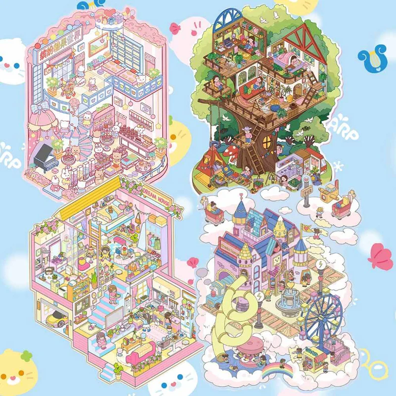 #L023, Magic Base 3D Sticker, Level Up