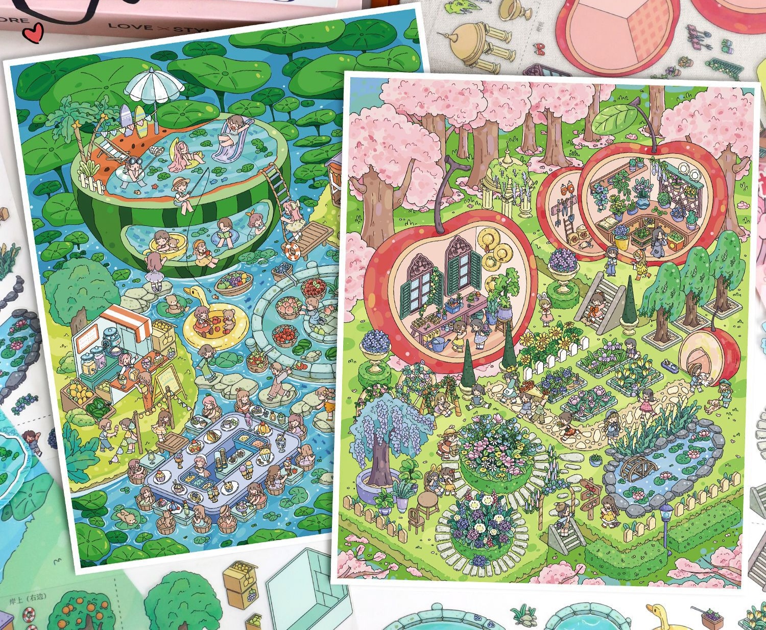 #L042, Tiny Orchard Tales 3D Sticker, Level Up