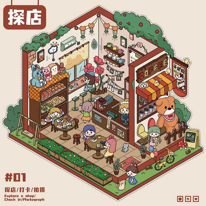 #L020, Urban Escapes 3D Sticker, Level Up