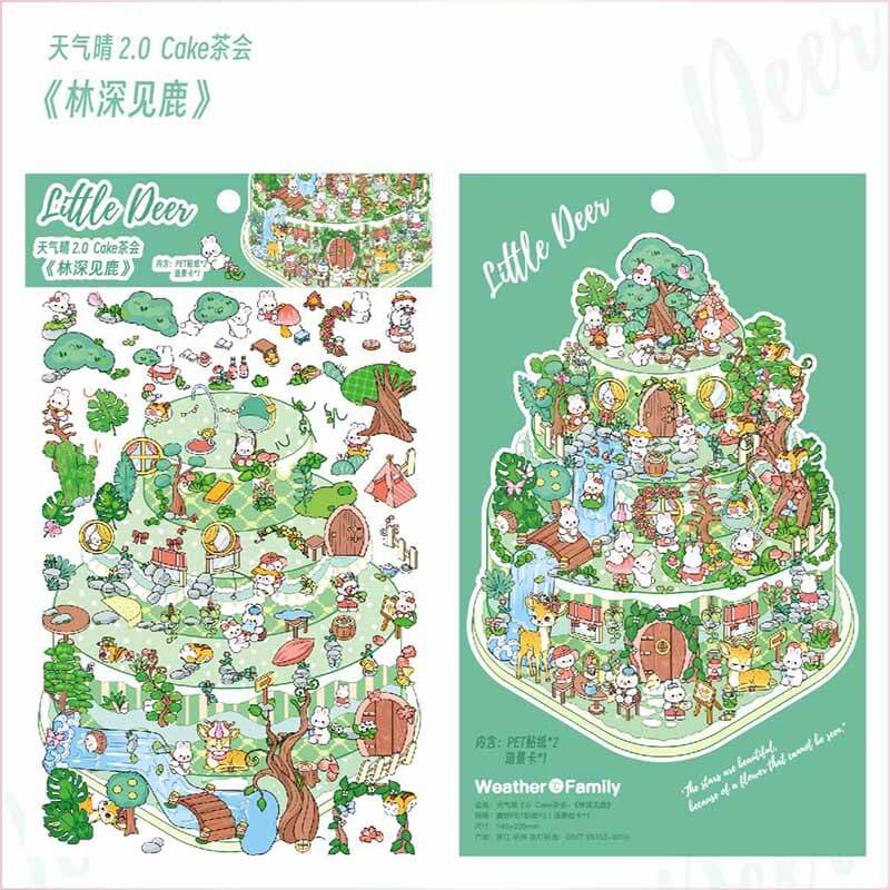 #L014, Tea Party 3D Sticker, Level Up