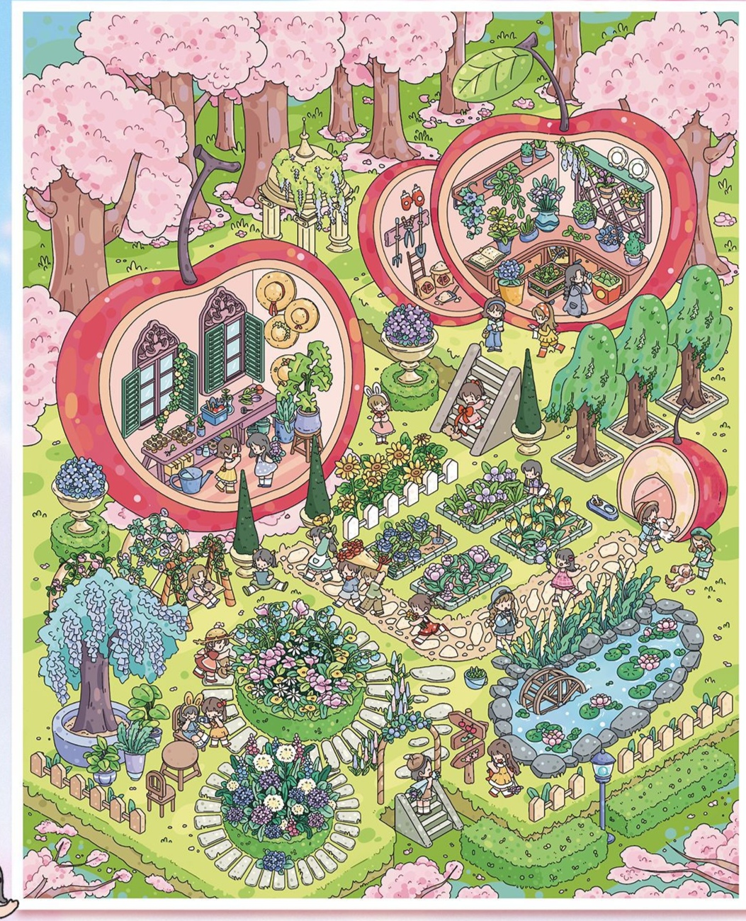 #L042, Tiny Orchard Tales 3D Sticker, Level Up