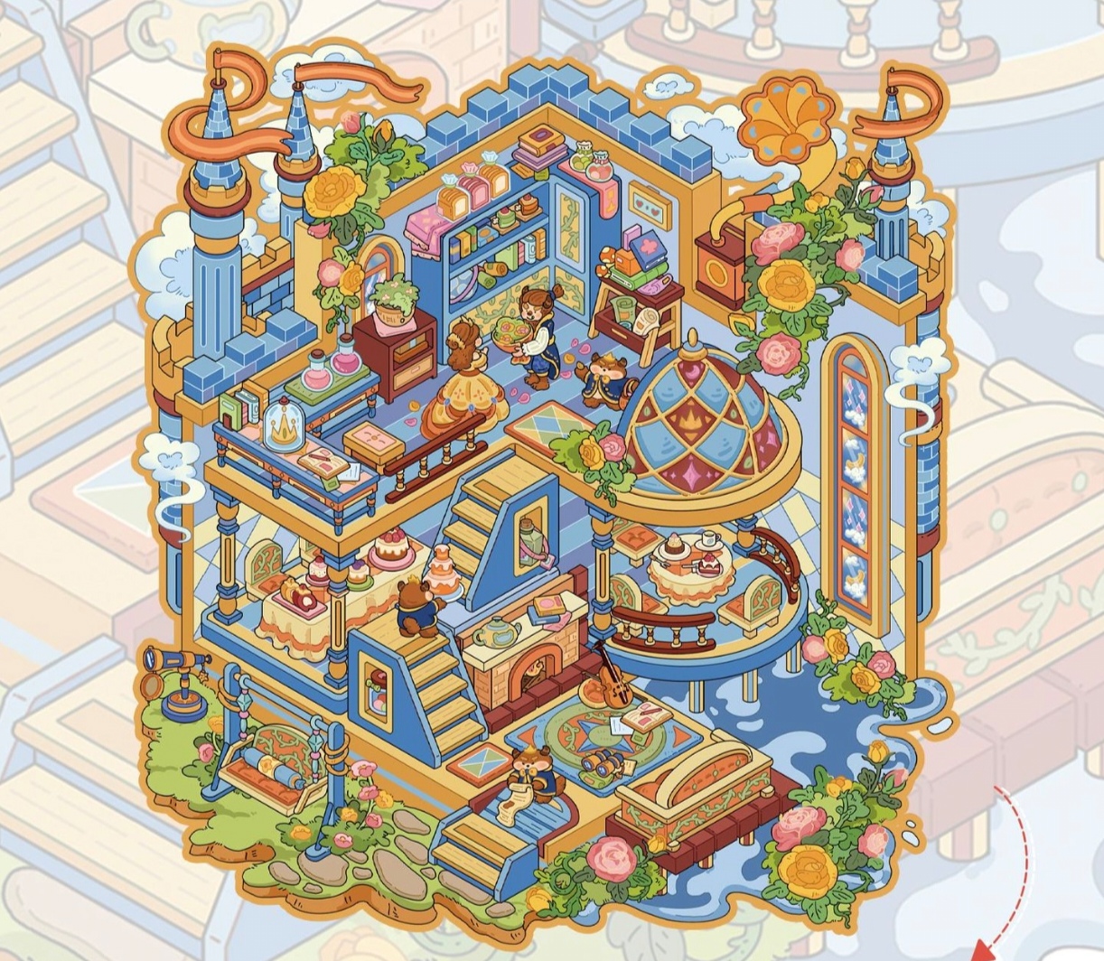 #L009, Fairy Tale Series 3D Sticker, Level Up