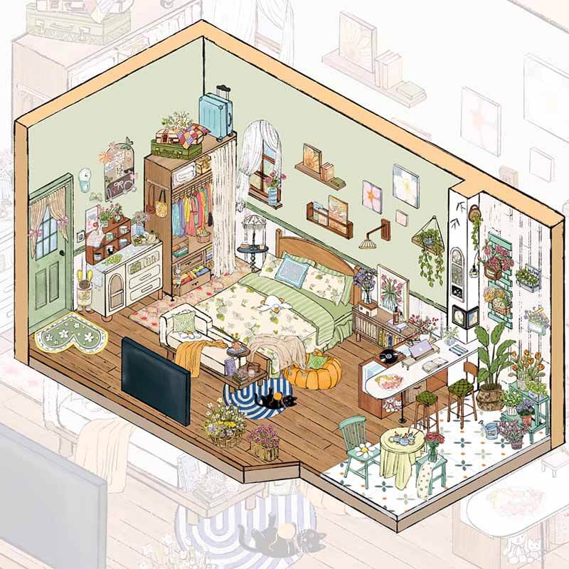 #L026, Suzuran Hut 3D Sticker, Level Up