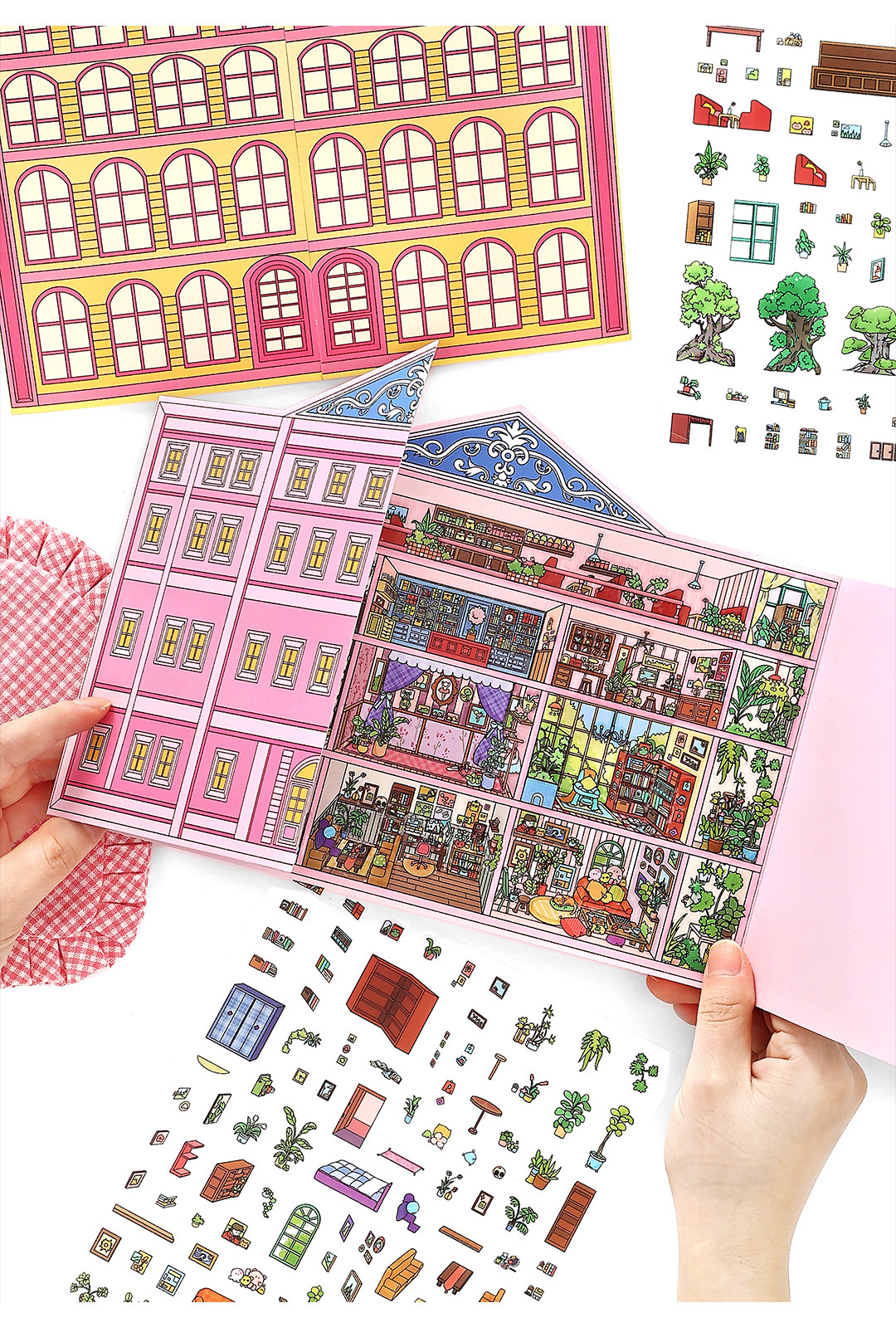 #L032, Foldable Apartment 3D Sticker, Level Up