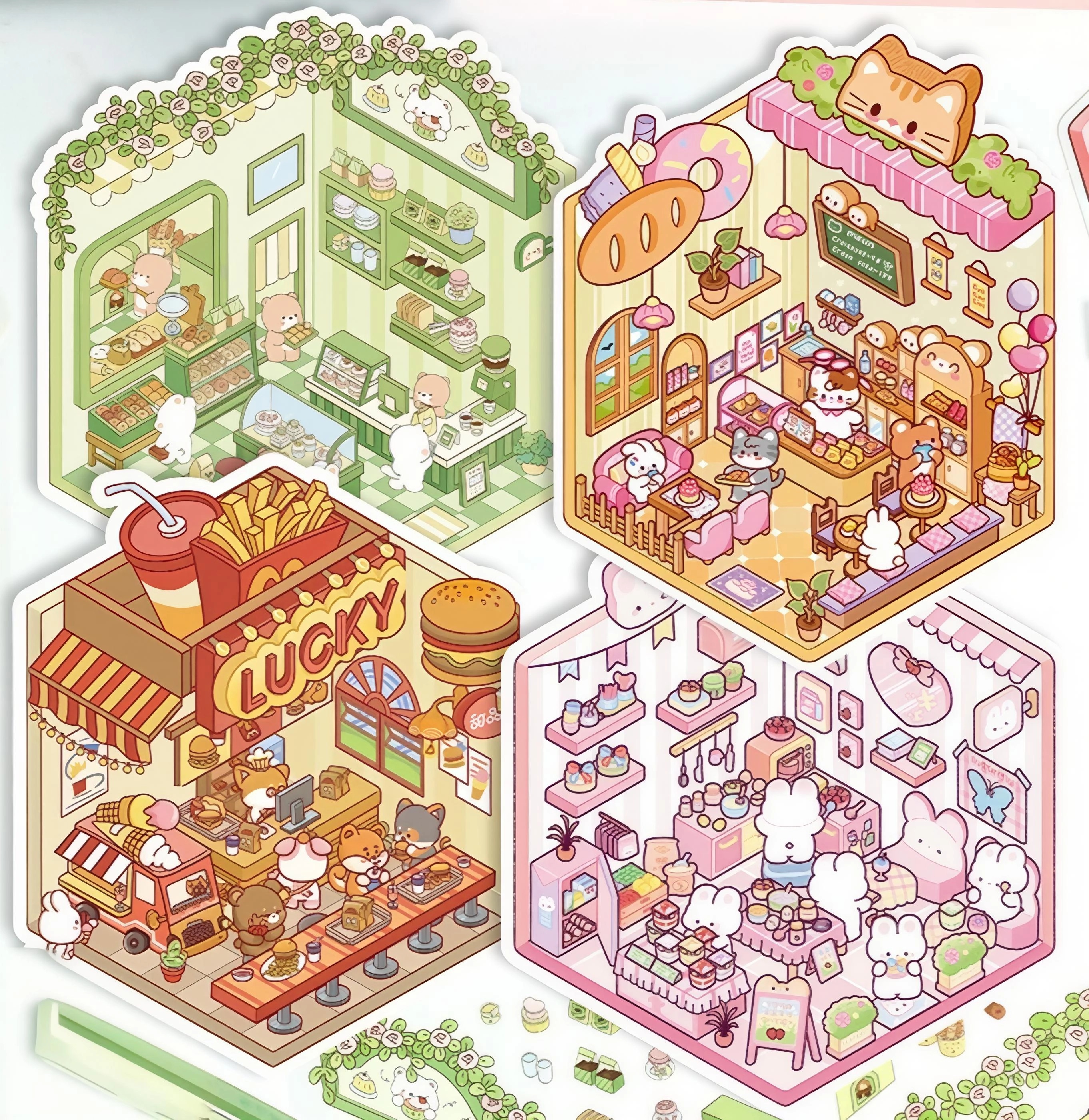 #B018, Furry Bites 3D Sticker, Beginner Friendly