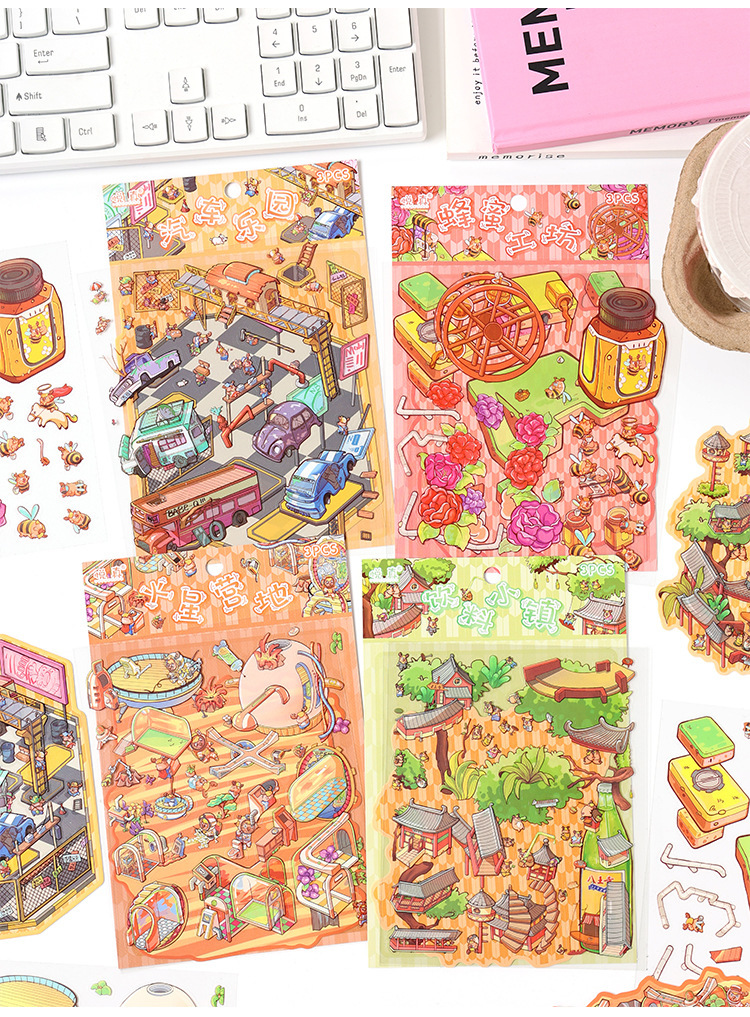 #B007, Urban Escape DIY Sticker, Beginner Friendly