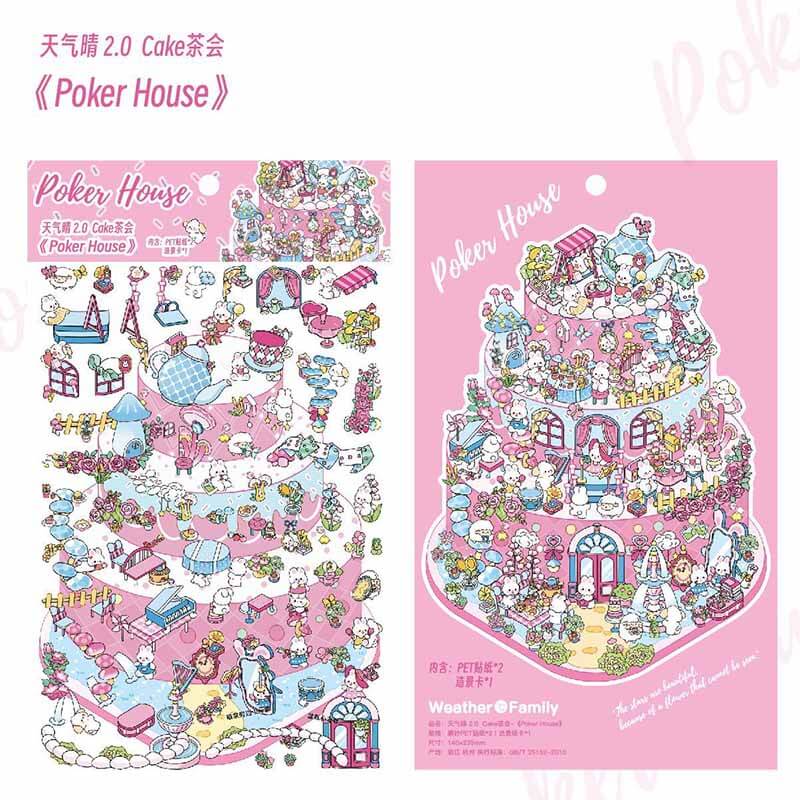 #L014, Tea Party 3D Sticker, Level Up