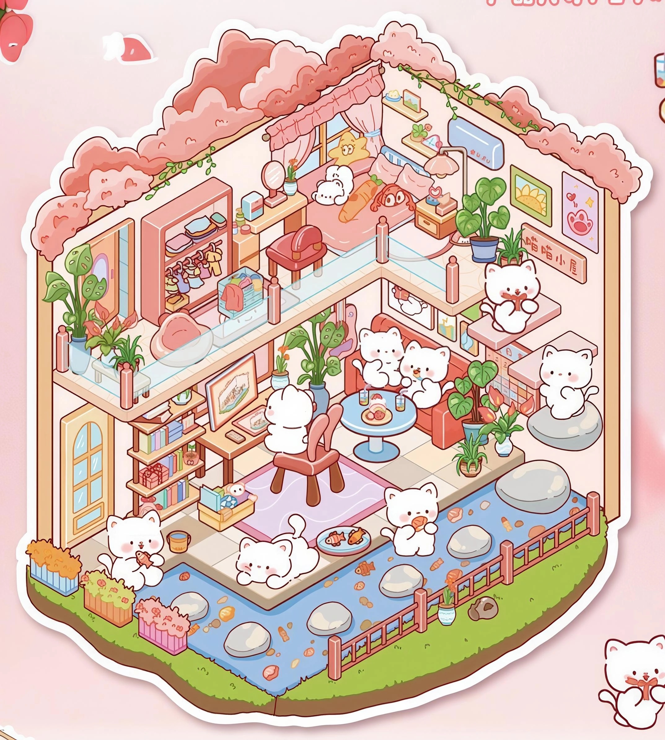 #B017, Whisker & Whimsy 3D Sticker, Beginner Friendly