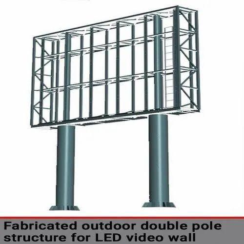 Outdoor Double Pole Structure for LED Video Wall