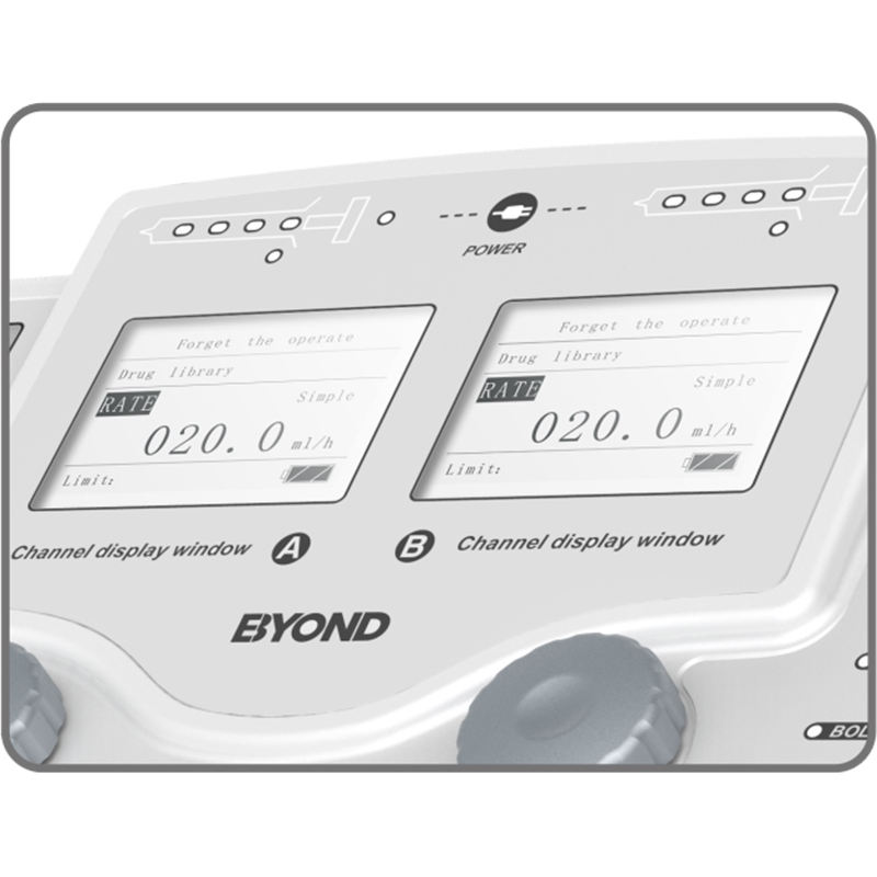Portable Double Channel Syringe Infusion Pump