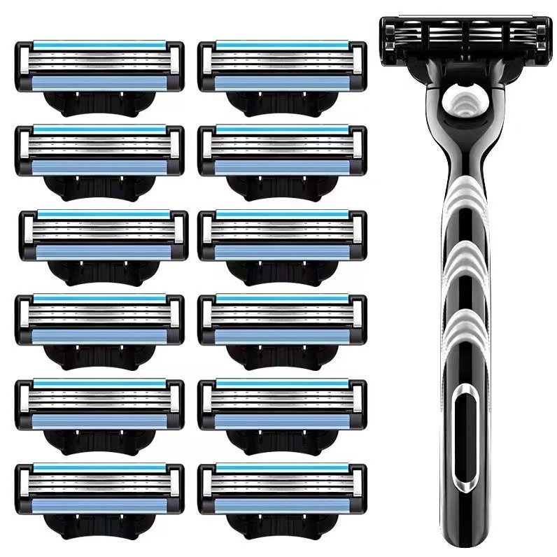 Color Box Blades Razors Men Wet Shaving Products Razor Shaving 3 Blade with Soap and Plastic Disposable for Male No Wet Face