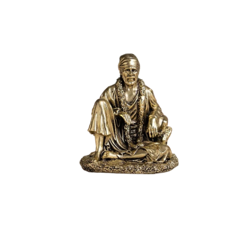 Sai Divya Brass Decorative Idol Traditional Religious Statue for Home Temple and Office
