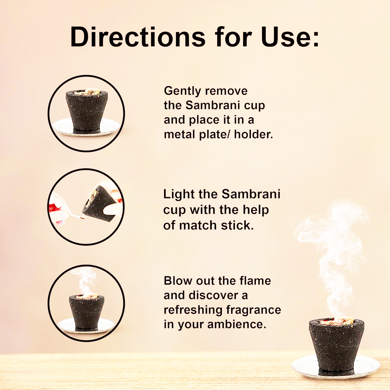 SAIDIVYA Sai Dhuni Loban Gomay Dhoop Cups 