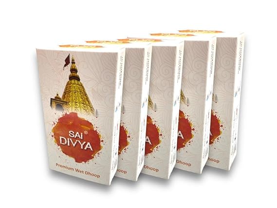 Sai Divya Premium Wet Dhoop | Non-Toxic Herbal Wet Dhoop (Pack of 5)