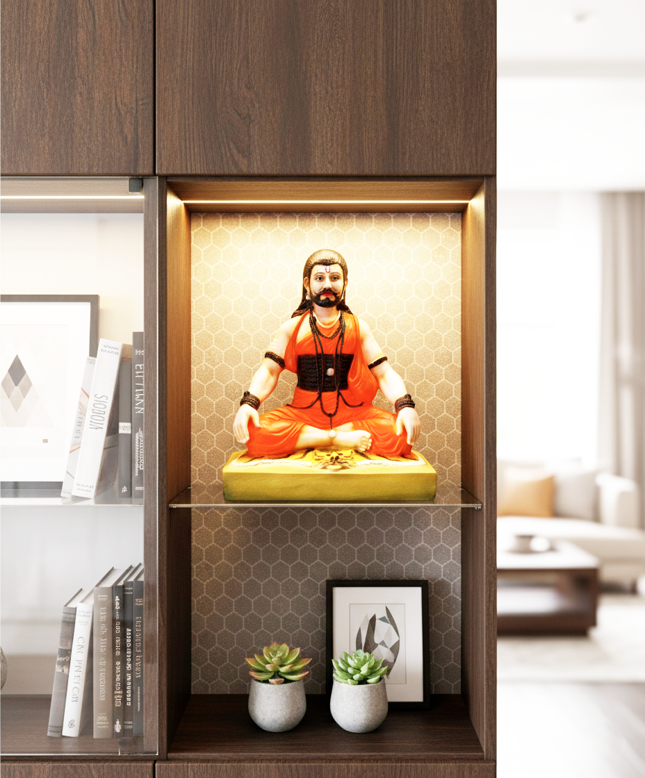SAI DIVYA Resin Antique Finish Shri Kanifnath Maharaj Handicraft Idols