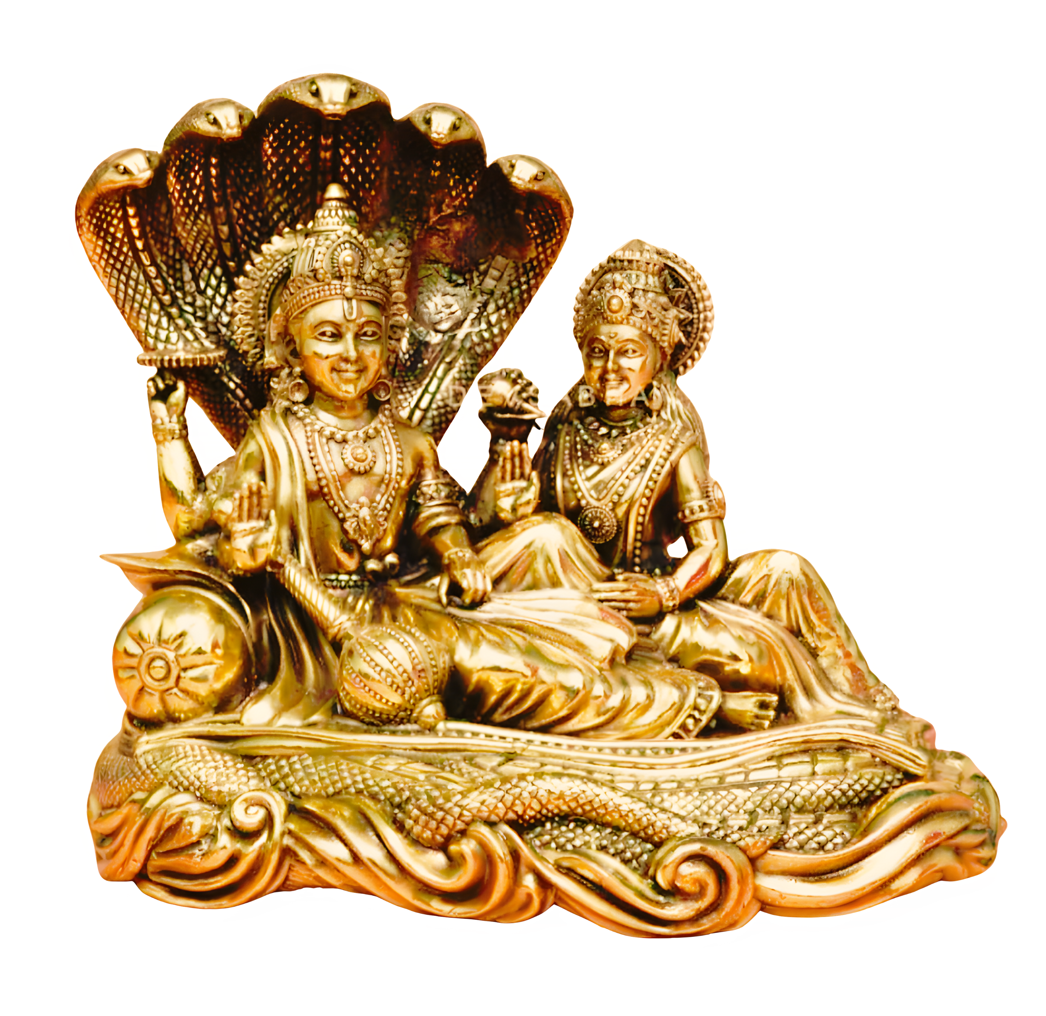 Sai Divya Brass Vishnu Lakshmi Decorative Statue