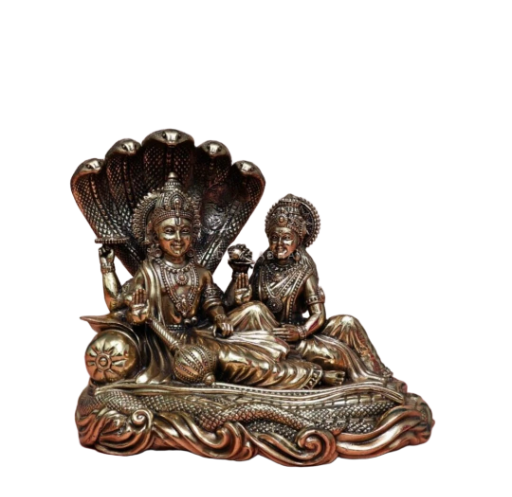 Sai Divya Brass Vishnu Lakshmi Decorative Statue