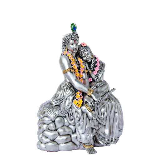 Sai Divya Silever Radha Krishna Idol, Radha Krishna Murti, Krishna Statue