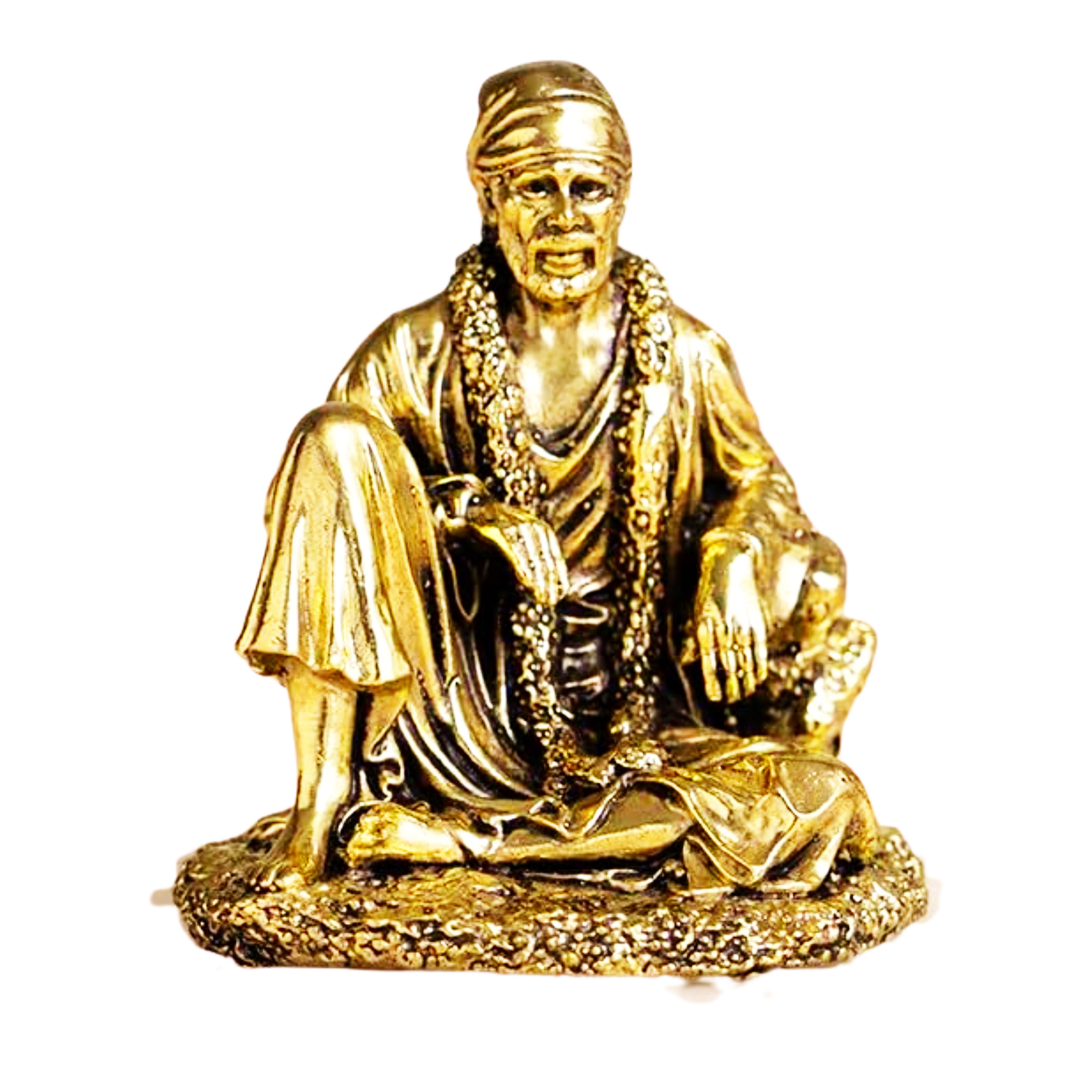 Sai Divya Brass Decorative Idol Traditional Religious Statue for Home Temple and Office