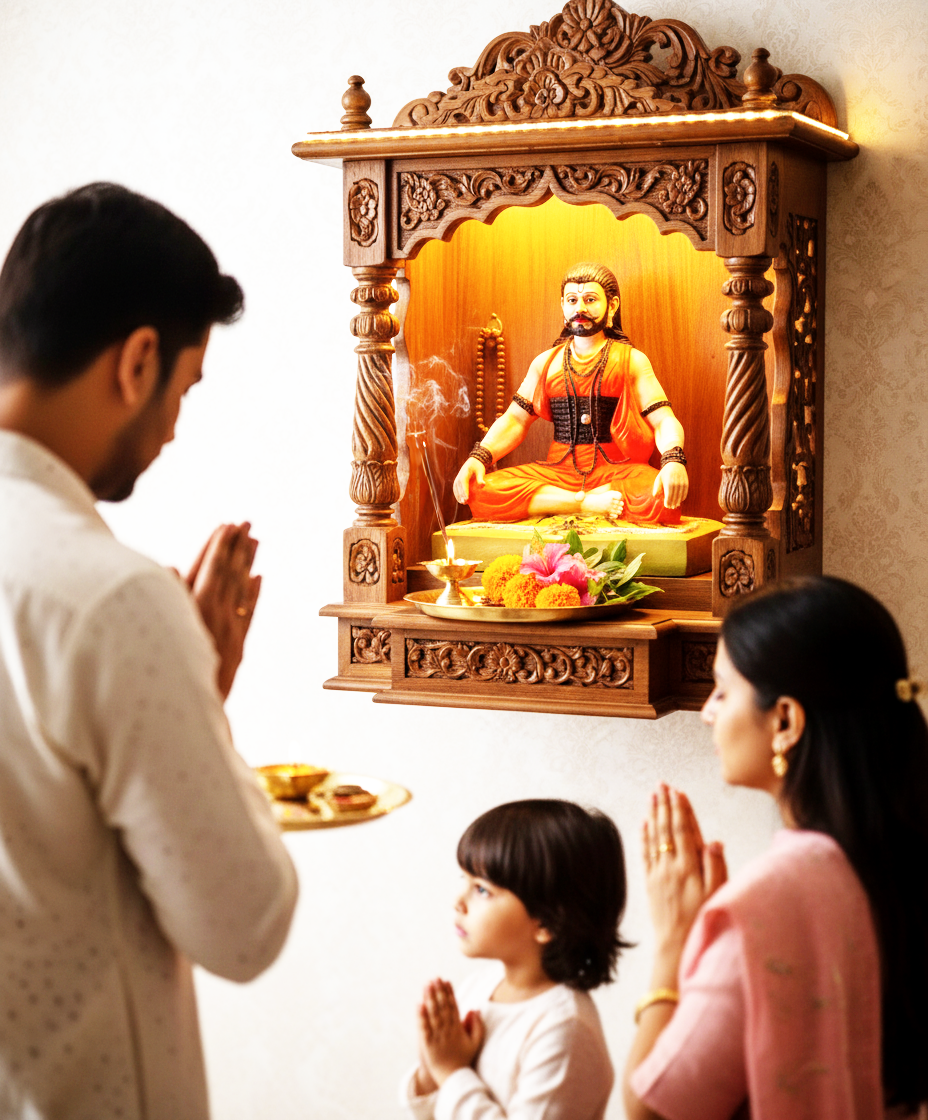 SAI DIVYA Resin Antique Finish Shri Kanifnath Maharaj Handicraft Idols