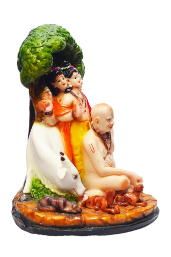 Resin Lord Dattatrey Shri Swami Samarth Statue, Medium, Multi color