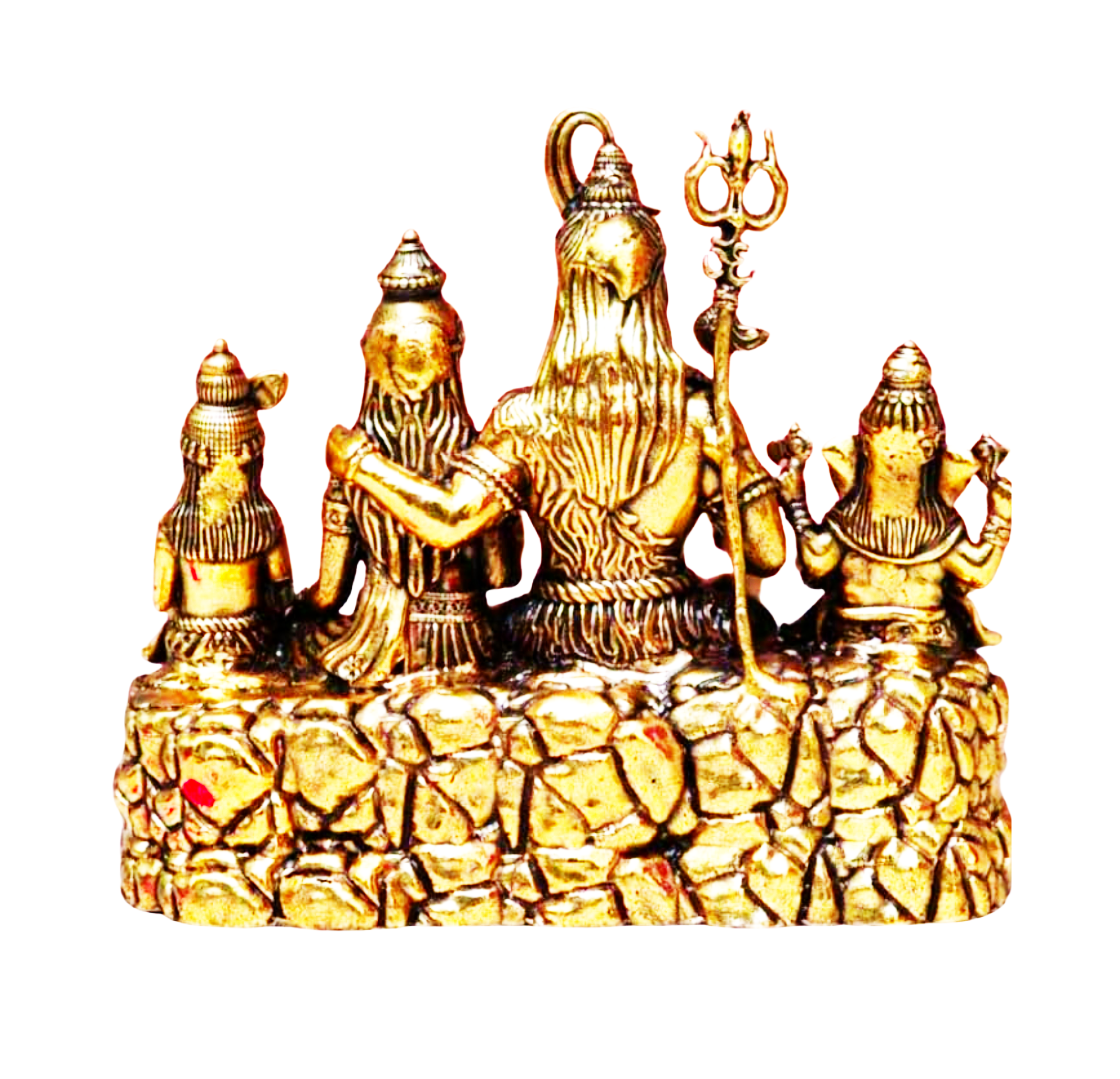 Sai Divya Hindu Deity Brass Statue, Shiva Family Decorative Figurine
