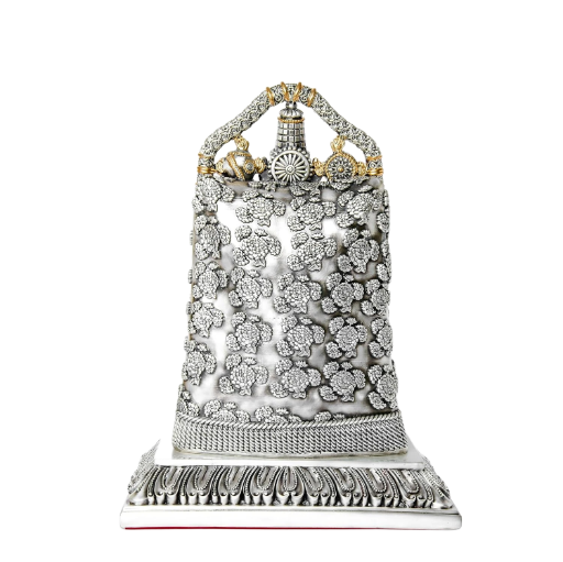 Sai Divya Silver Plated Balaji Idol, Antique Gold and Silver Traditional Temple Design
