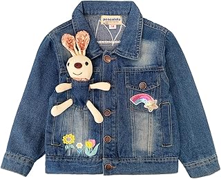 Children's Denim Jacket with Bunny Toy