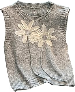 Gray Knit Sleeveless Sweater Vest
