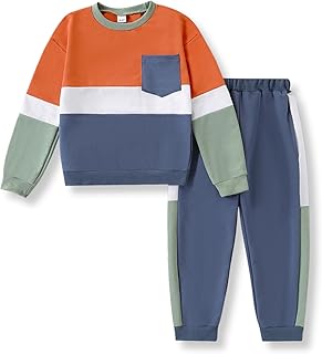 Colorblock Kids Sweatshirt and Pants Set