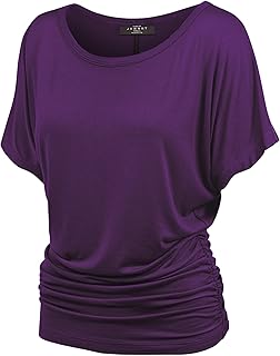 Purple Short-Sleeve Blouse
