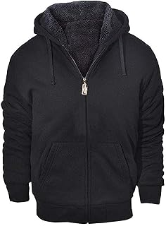 Men's Black Fleece Zip-Up Hoodie