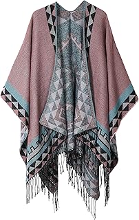 Geometric Pattern Fringe Shawl