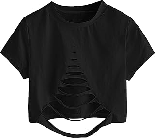 Black Cut-Out Crop Top
