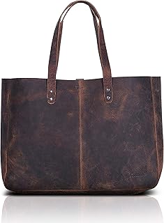 Vintage Leather Tote Bag