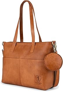 Elegant Brown Leather Tote Bag